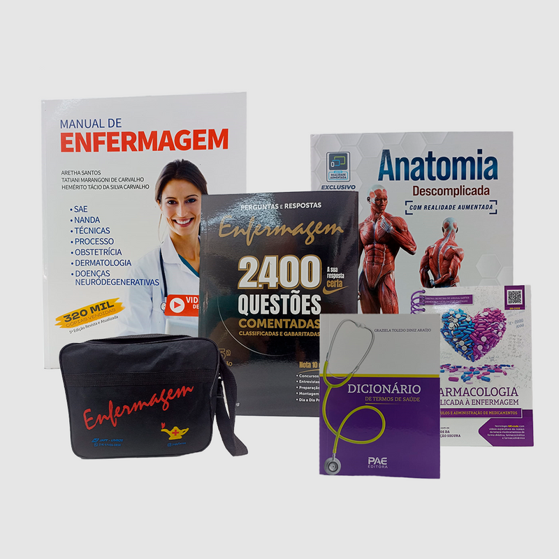 Kit Enfermagem Completo - Preto